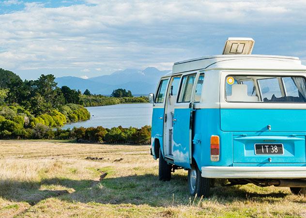 Viajar en furgoneta. Nueva Zelanda, Lago Taupo