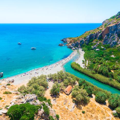 Playa Preveli, Creta, Grecia