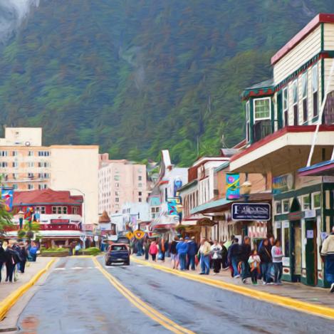 Vistas de Juneau, Alaska, EE UU