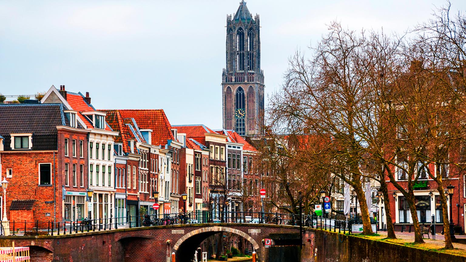 Utrecht, Países Bajos. Vista del casco antiguo.