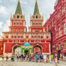 Puerta de la Resurrección, acceso a la Plaza Roja de Moscú, Rusia