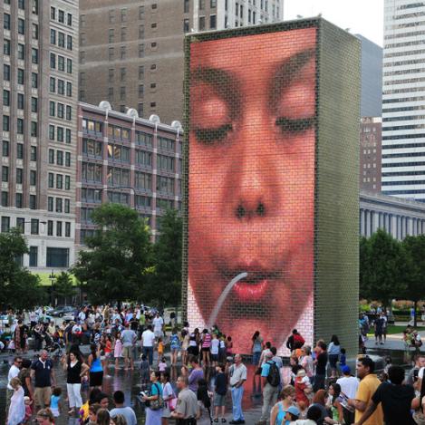'Crown Fountain', Millennium Park, Chicago, Estados Unidos