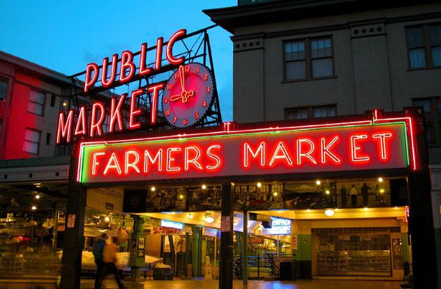 Pike Place Center, Seattle, Washington, costa del Pacífico, EE UU © Mark B.Bauschke / Shutterstock