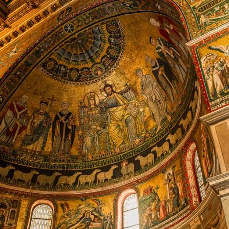 Detalles en Basilica di Santa Maria en Trastevere