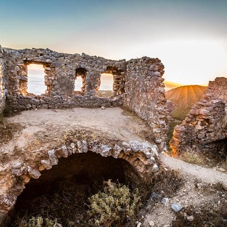 Castillo en ruinas de Himarë, Albania