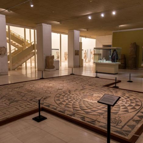 Mosaico romano en el Museo de Cádiz. 