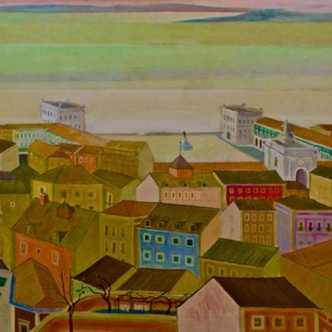 'Lisboa e o Tejo', de Carlos Botelho, Museu Calouste Gulbenkian, Lisboa, Portugal