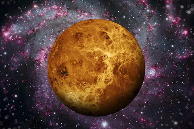 El planeta Venus, sistema solar, universo