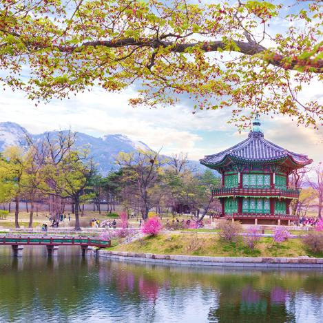 El Palacio Gyeongbokgung de Seúl, Corea del Sur