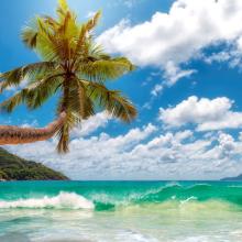 Playa Anse Takamaka, Isla Mahé, Seychelles
