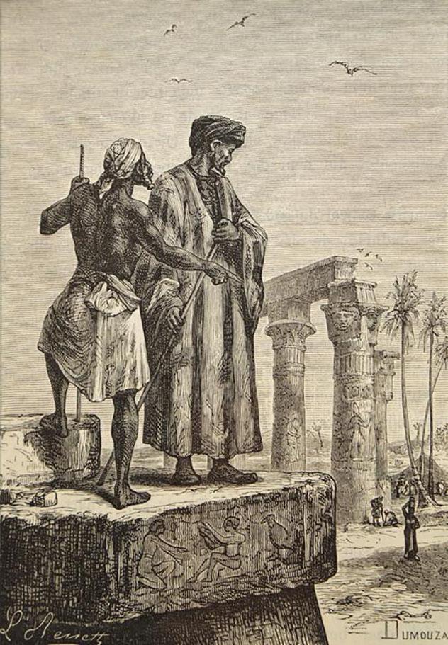Ilustración de Ibn Battuta de 1878, del libro de Julio Verne 