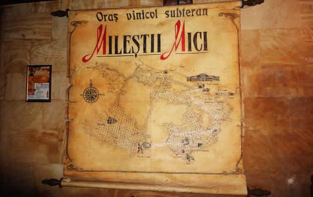 Plano de la bodega subterránea de Milestii Mici, Moldavia © www.milestii-mici.md