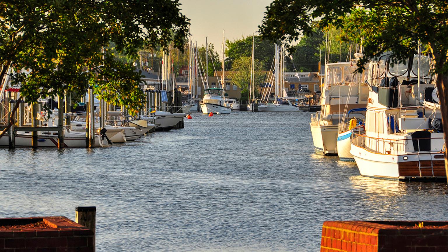 Vista desde el City Dock en un día de verano, Annapolis