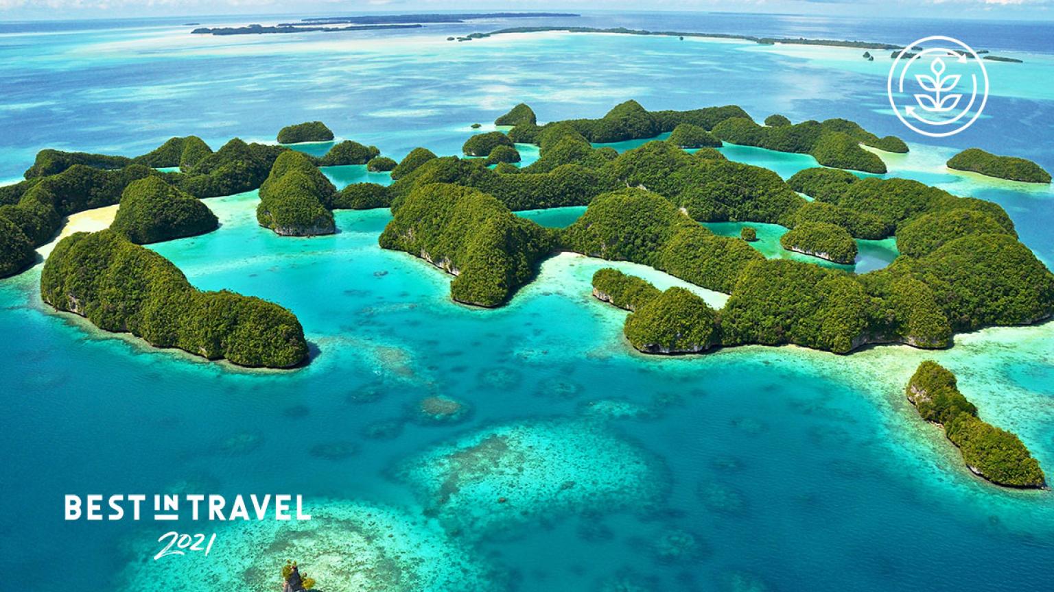 Turismo sostenible: vista de la Laguna Sur de Rock Islands, Palaos