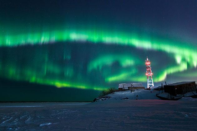 Aurora boreal en Rusia, Naryan-Mar