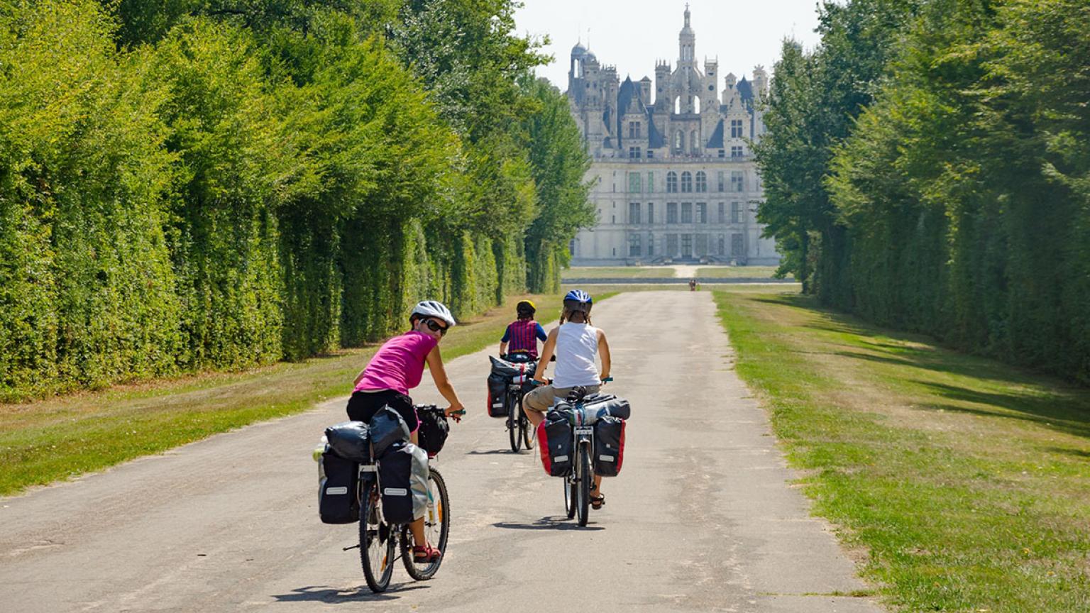 En bicicleta por Chambord, Valle del Loira, Francia