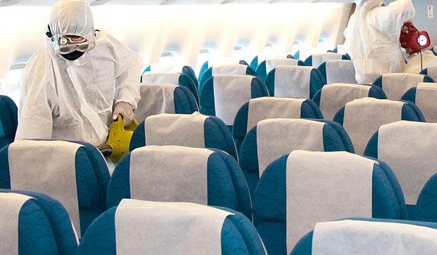 Desinfección coronavirus en medio de transporte