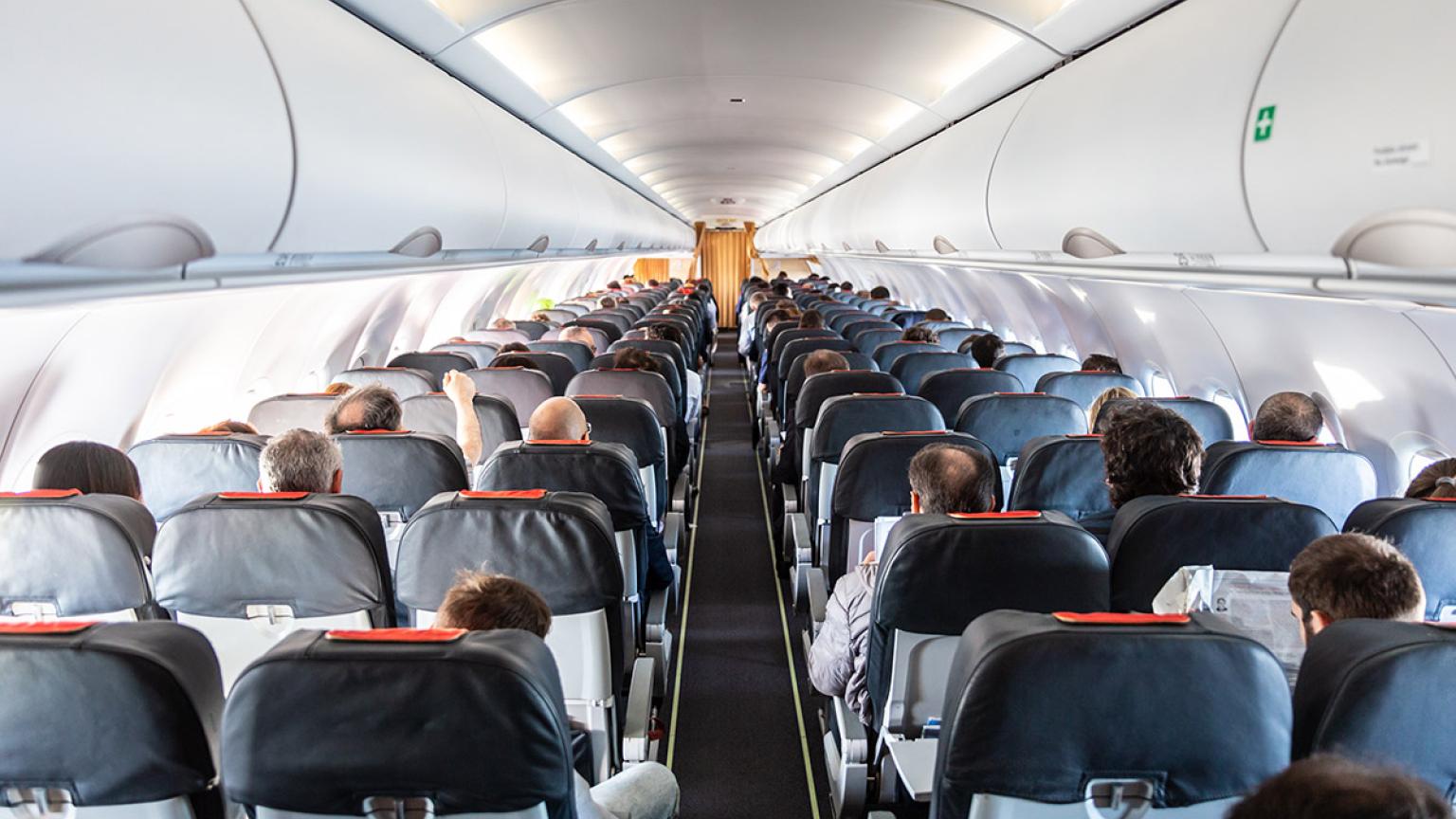 Asientos de avión comercial