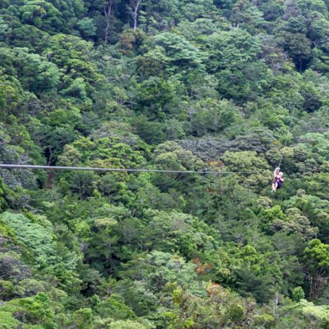 Tirolina en Monteverde, Costa Rica