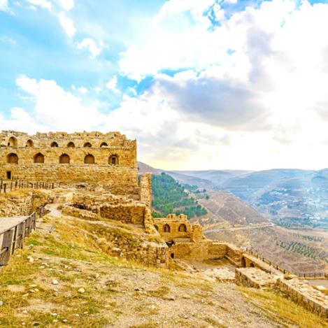 Castillo de los cruzados, Karak, Jordania