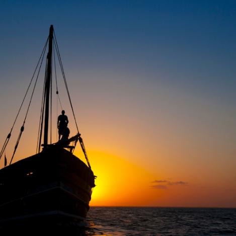 Travesía a Takwa en 'dhow', Kenia