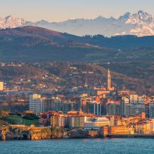 Panormámica de Gijón desde Campa Torres