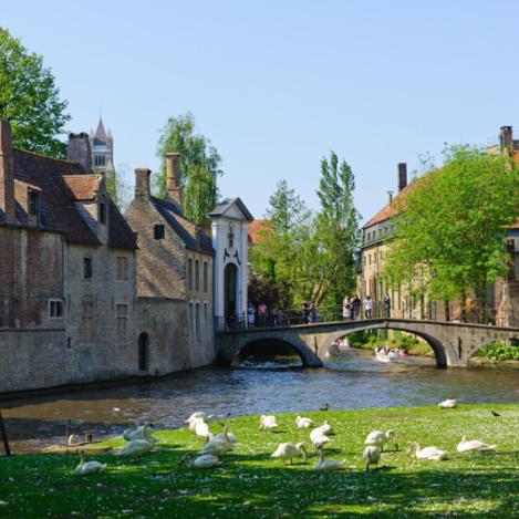 'Begijnhof', Brujas, Bélgica