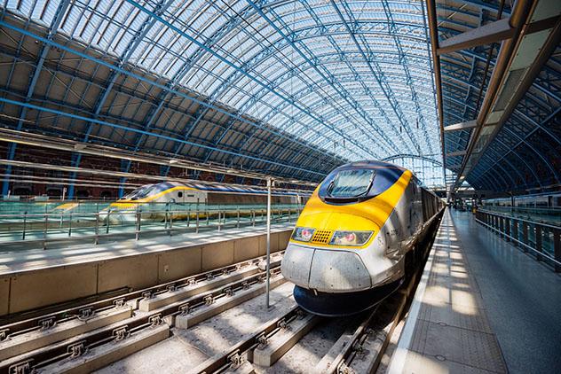 Un tren Eurostar en Londres