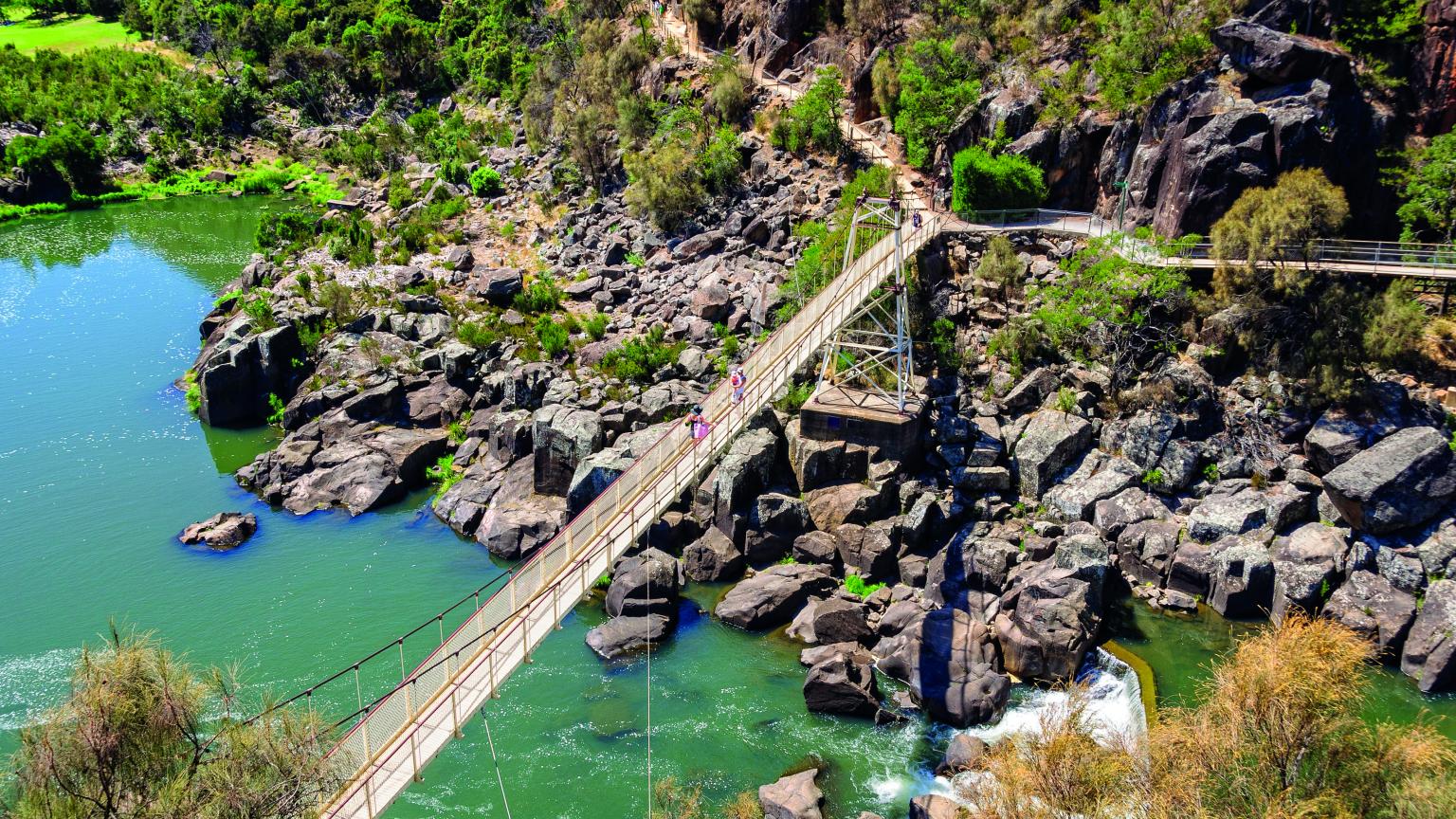 Puente colgante Alexandra en Cataract Gorge, Launceston.