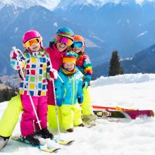 Familia en los Alpes, Austria