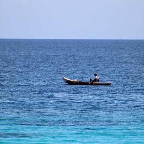 Pescador en Kabic, Haití