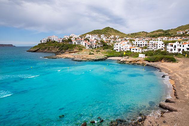 Fornells, pueblo de costa de Menorca, Baleares, España