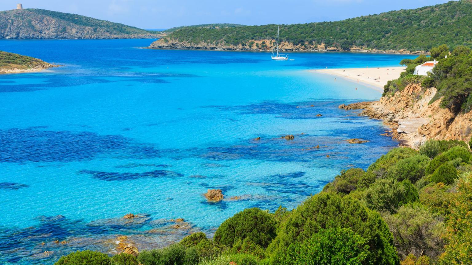 Playa de Cerdeña, Italia