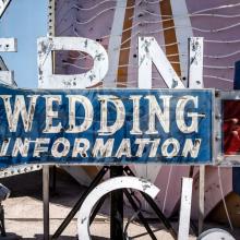 'Wedding information', Neon Museum, Las Vegas, Estados Unidos