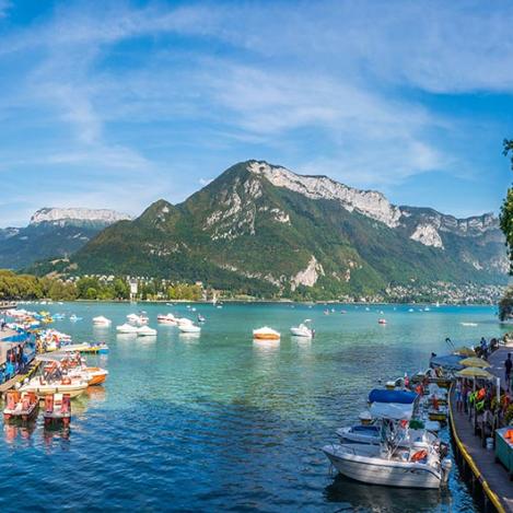 Lago de Annecy, Saboya y Mont Blanc, Francia
