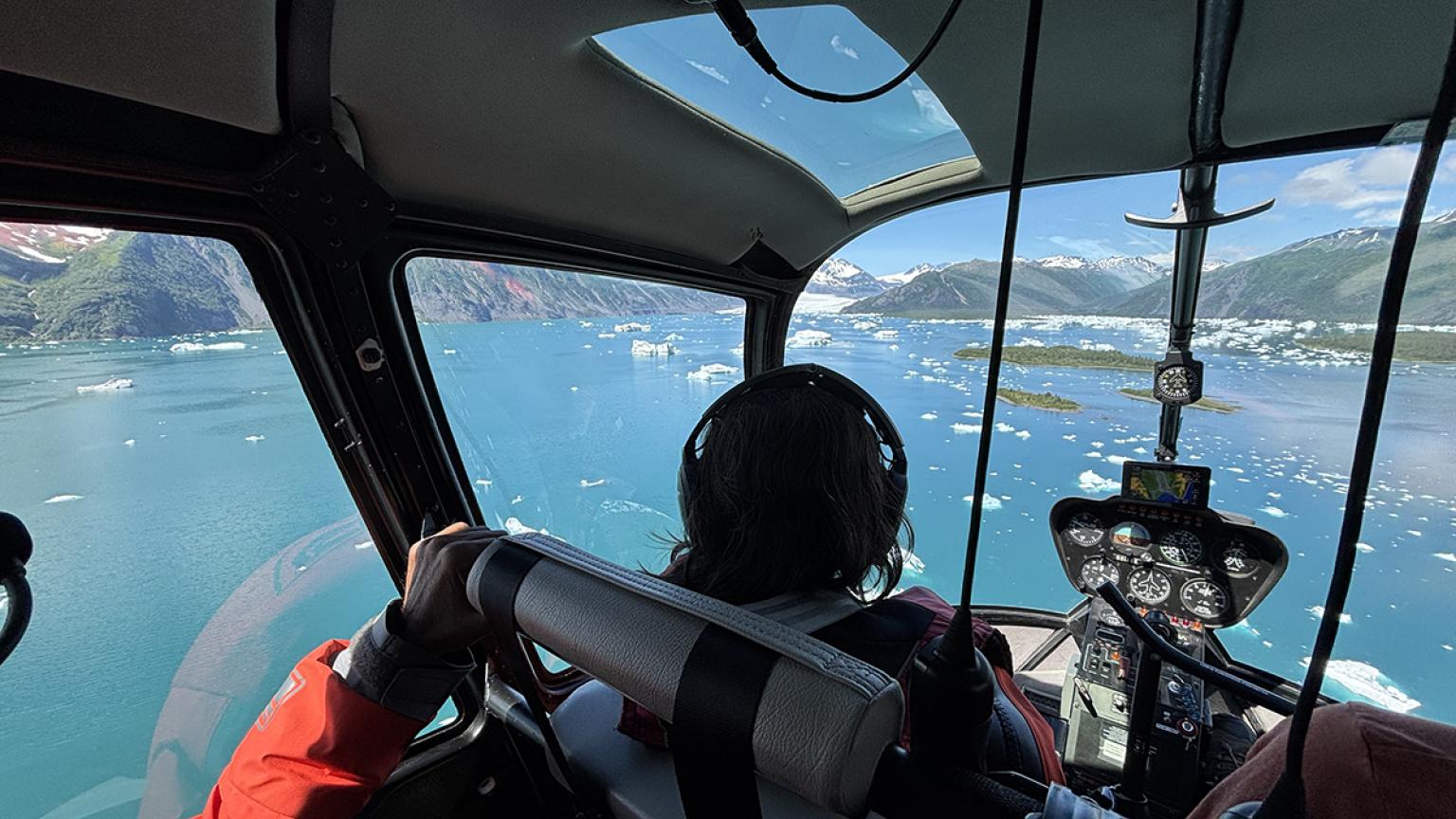 Vista de Alaska desde una avioneta. 