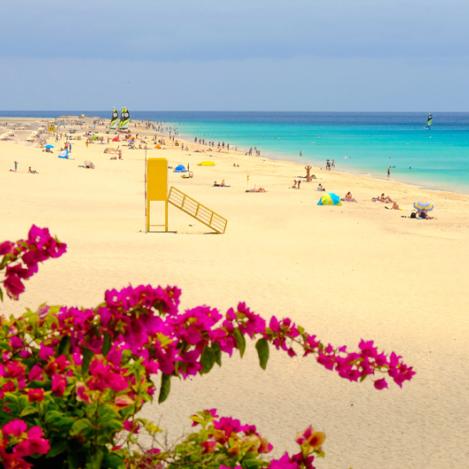 Playa del Matorral en Morro Jable, Fuerteventura, Canarias, España