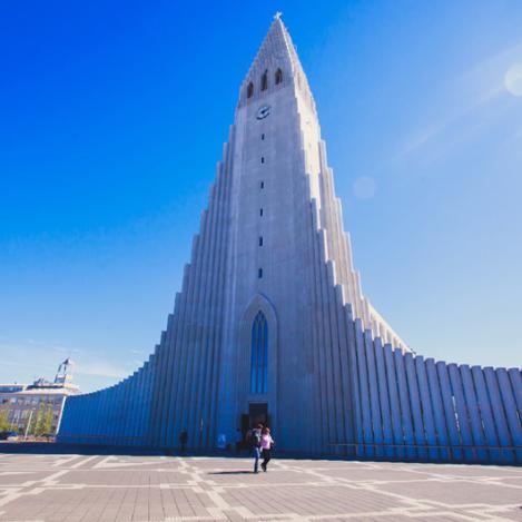 iglesia de Hallgrimskirkja, Reikiavi, Islandia