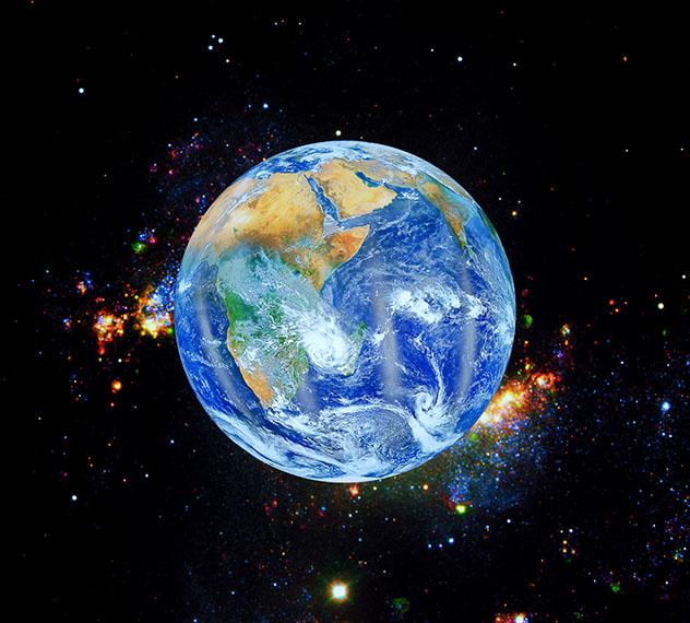 El planeta Tierra, el único planeta del sistema solar que posee océanos