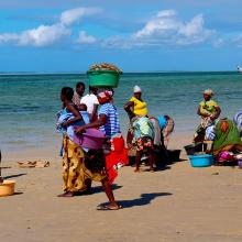 Mercado de pescado en Vilankulo, Mozambique