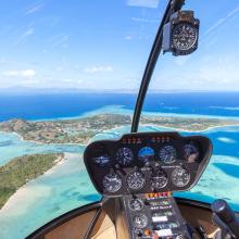 Las islas Fiyi desde un helicóptero