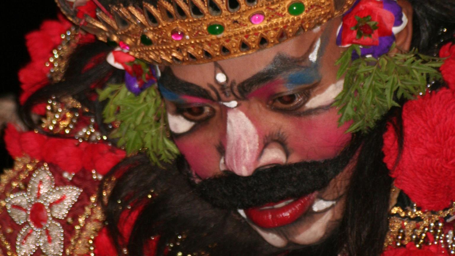 Representación de una danza balinesa, Bali, Indonesia