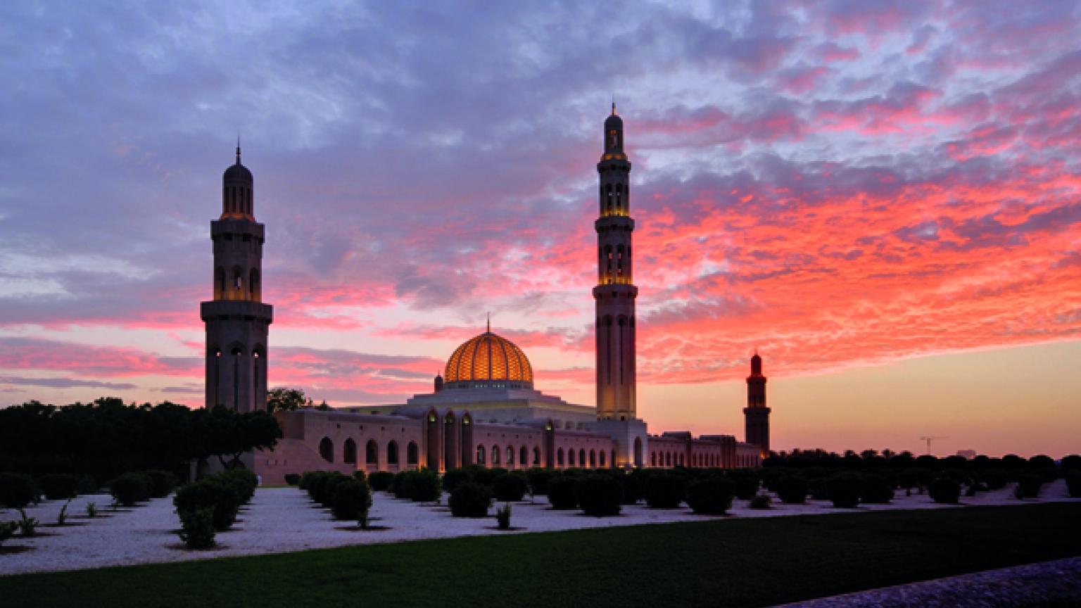 La gran mezquita del sultán Qaboos, Mascate, Omán