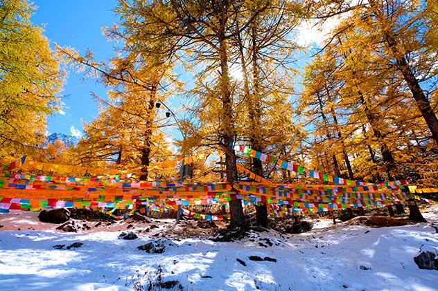 La serena Yading Nature Reserve combina el impresionante paisaje de Sìchuān y la espiritualidad budista, China © Monpisut Varaganont / Shutterstock