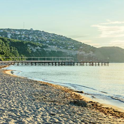 Playa de Albenia, mar Negro, Bulgaria