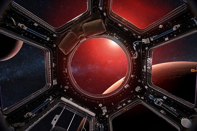 El planeta Marte, sistema solar, universo