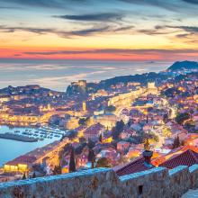Puesta de sol en Dubrovnik, Croacia
