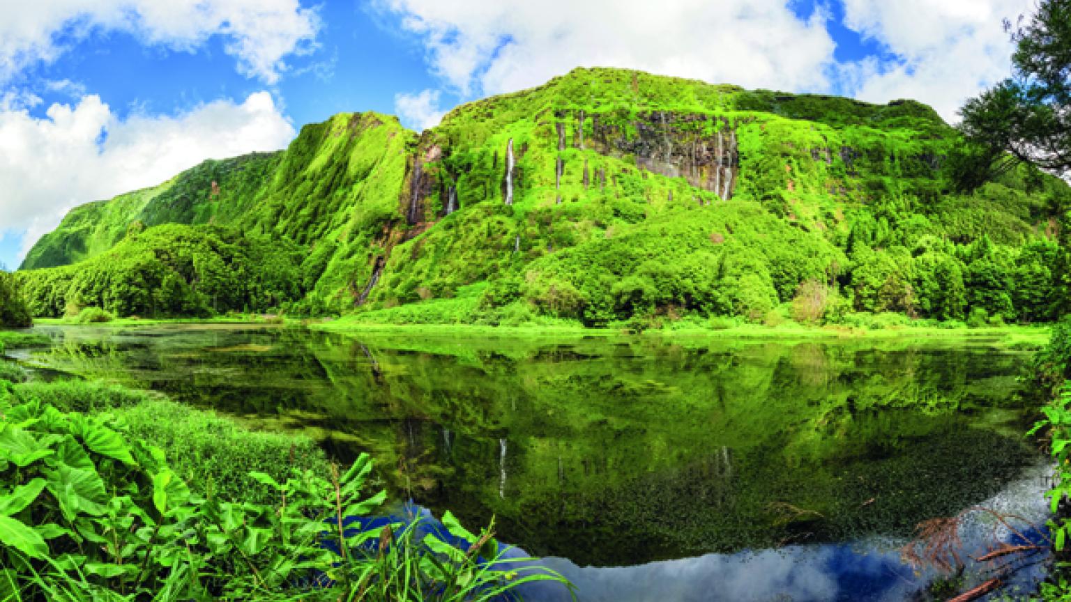 La isla Flores, Azores, Portugal