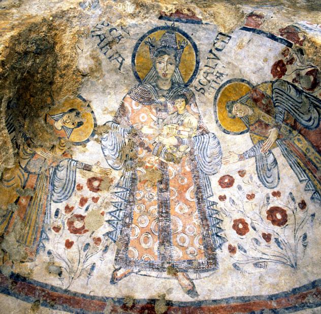 Frescos de la cripta del Pecado Original, Matera, Basilicata, Italia © www.criptadelpeccatooriginale.it