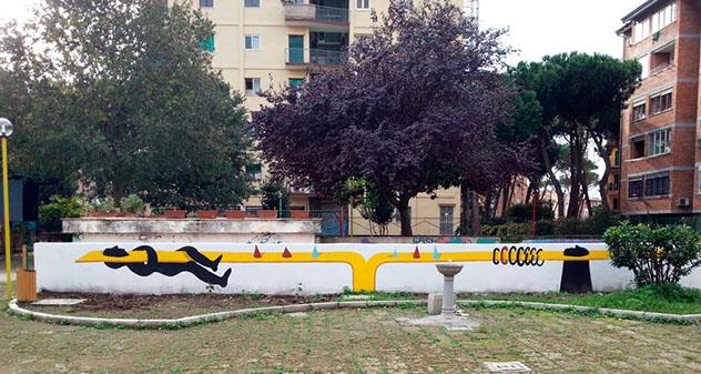 Nápoles: arte urbano de Cyop &amp; Kaf en el Parco don Gallo